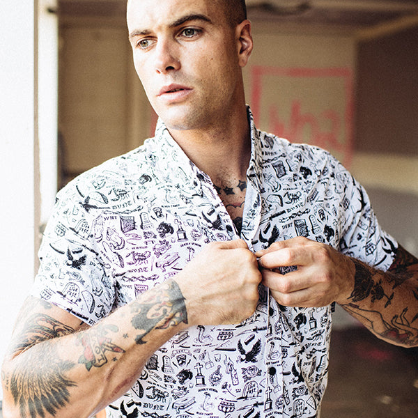 OUTFIT OF THE WEEK // TATTOO DRESS SHIRT