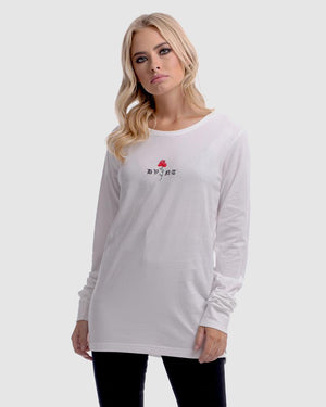 Barbed Rose Long Sleeve - White