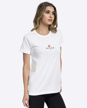 Barbed Rose Tee - White