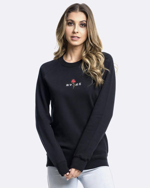 Barbed Rose Crewneck - Black