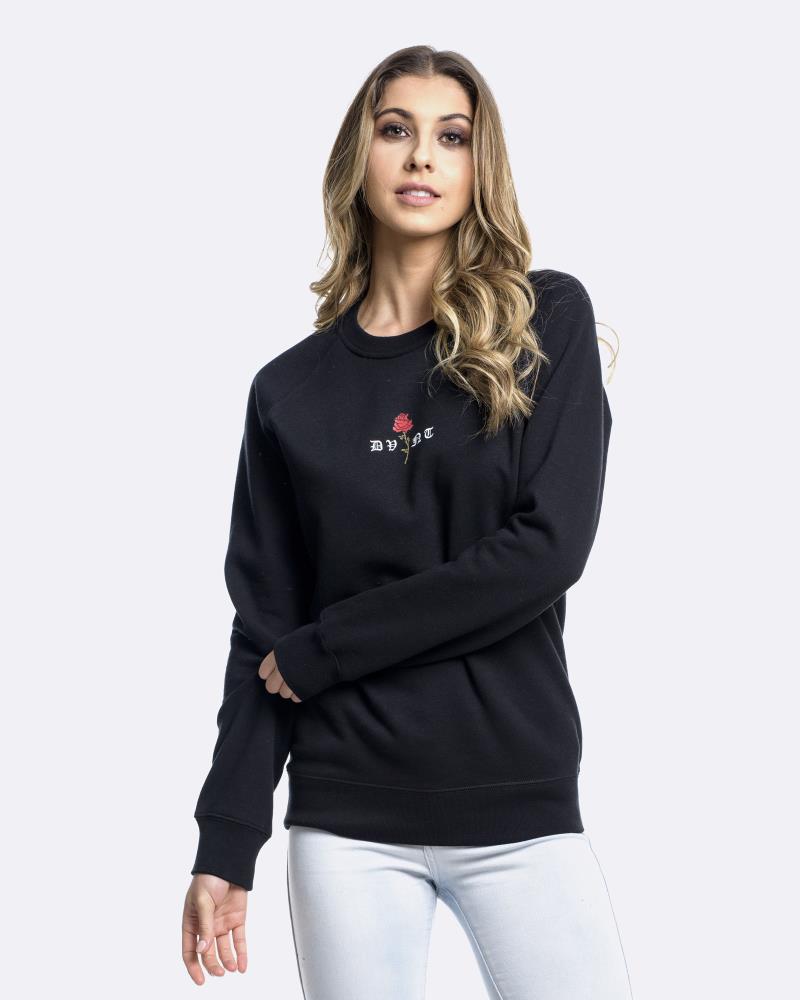 Barbed Rose Crewneck - Black