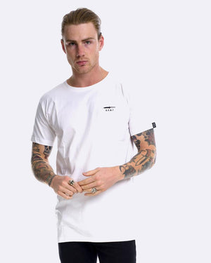 Switchblade Embroidery Tee - White