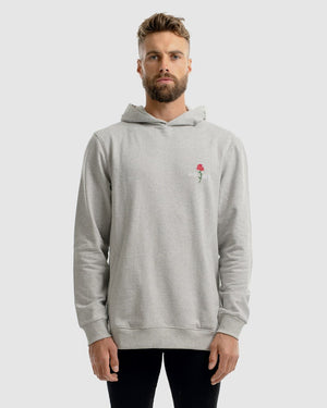 Barbed Rose Pullover Hoodie - Grey