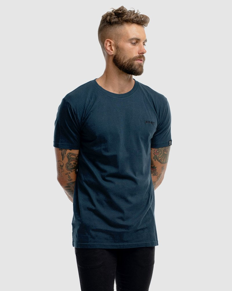 Saxon Embroidery Tee - Ink