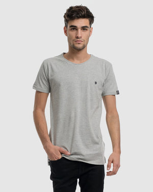 Classic Embroidery Tee - Grey Marle