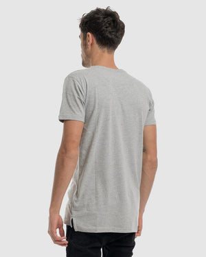 Classic Embroidery Tee - Grey Marle