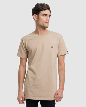 Anchor Embroidery Tee - Camel