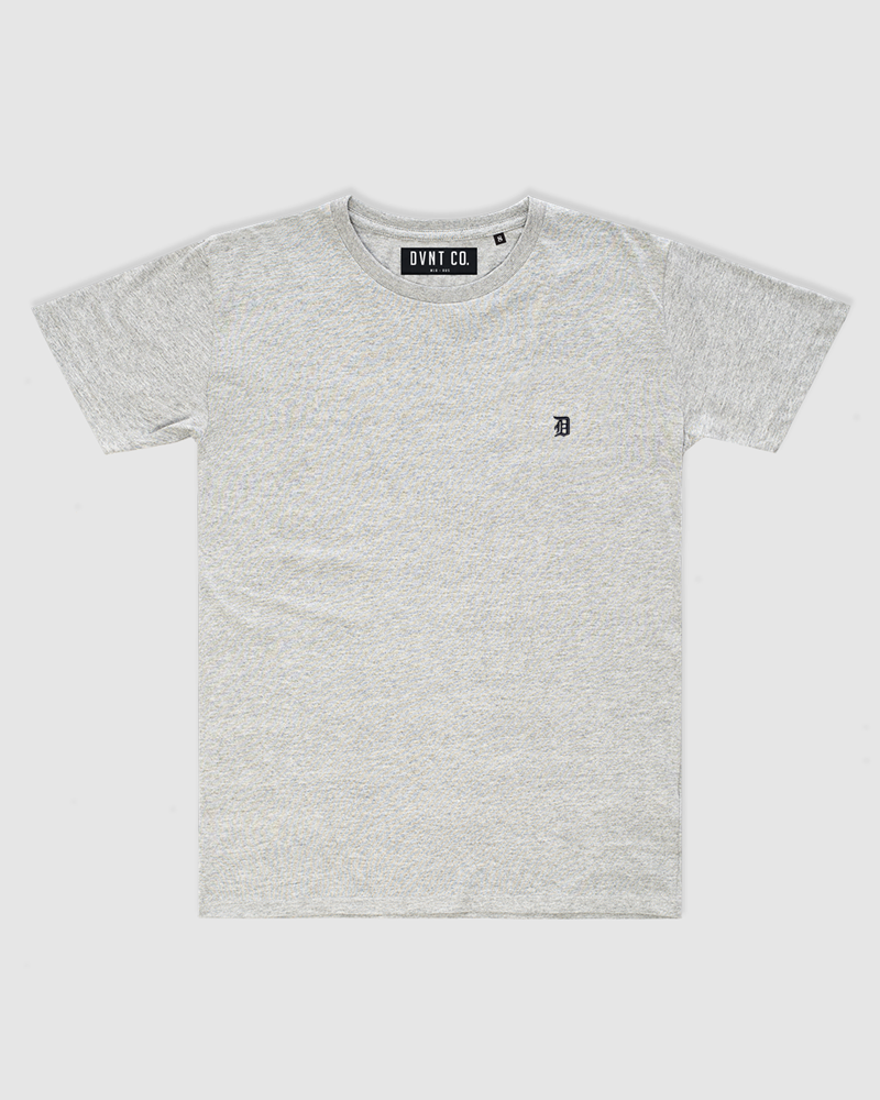 Classic Embroidery Tee - Grey Marle - Kids