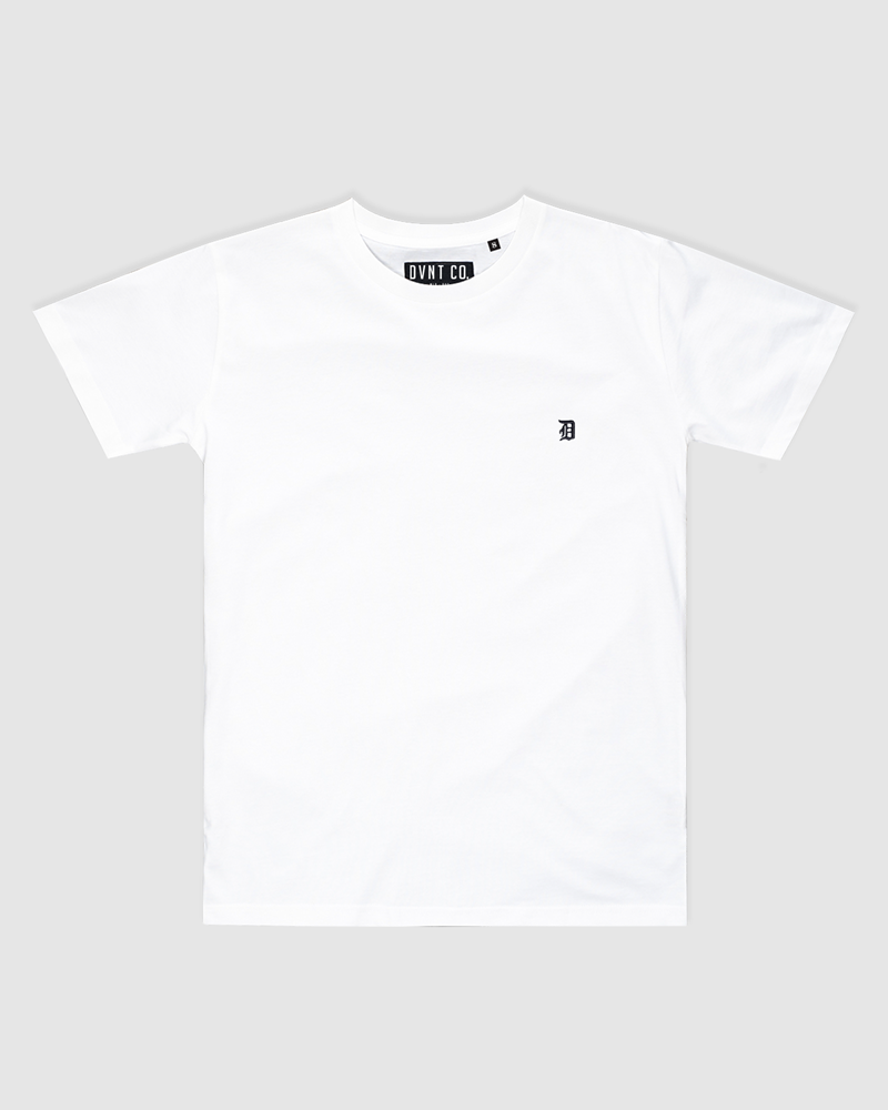Classic Embroidery Tee - White - Kids