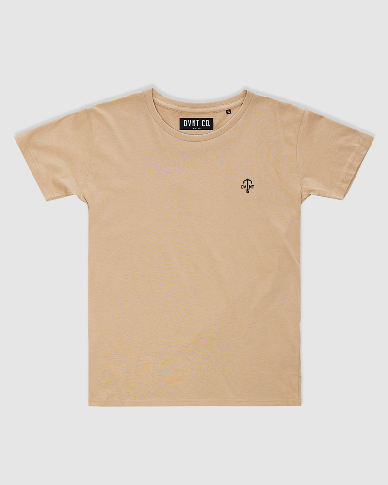 Anchor Embroidery Tee - Camel - Kids