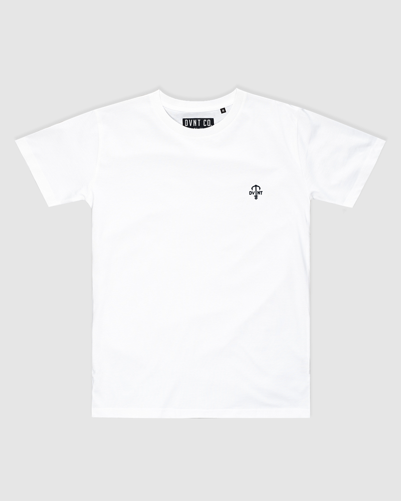 Anchor Embroidery Tee - White - Kids