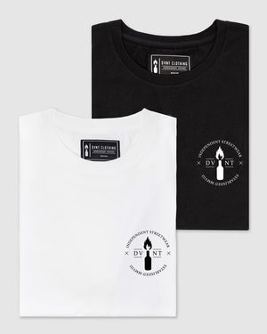 2-Pack Emblem Tee - White & Black