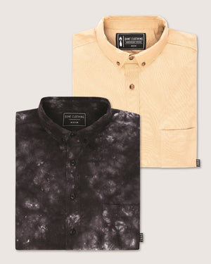 2-Pack Short Sleeve Shirt - Black Storm & Camel