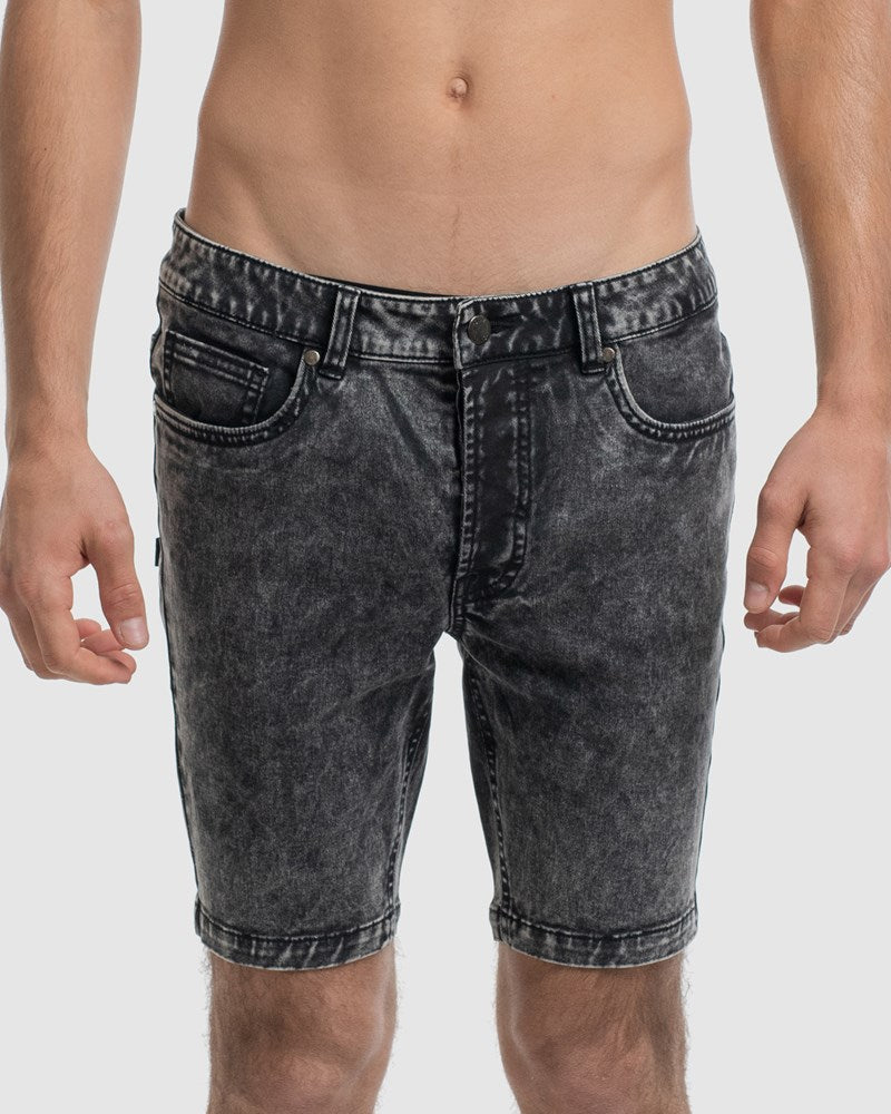 Thrash Denim Shorts - Grey Acid