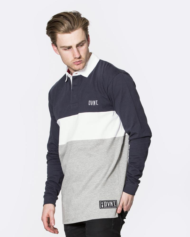 Rugby Jersey - Navy/White/Grey
