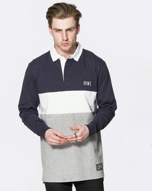 Rugby Jersey - Navy/White/Grey