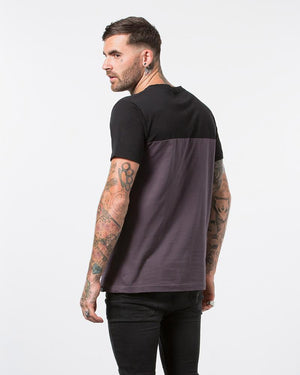 Contrast Tee - Black/Grey Marle