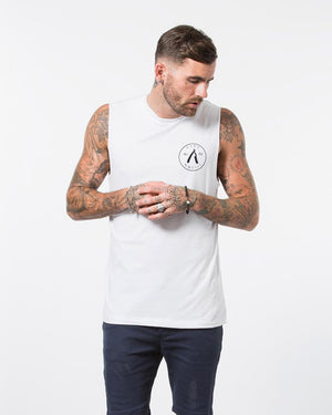 Cut Throat Tank - White