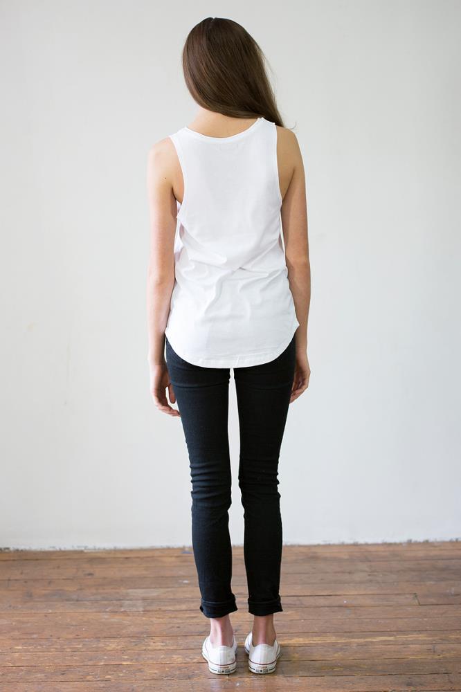 Womens Devoid Fashion Tank - White