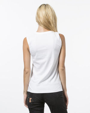 Womens Devoid Crew Tank - White