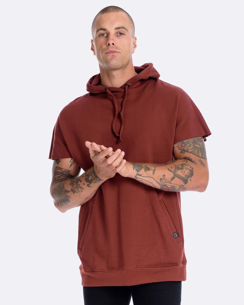 Cut-Off Hoodie - Rust