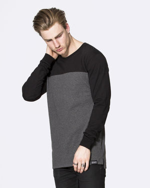 Two Tone Long Sleeve - Grey/Black