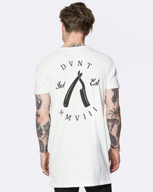 Rough Cuts Longline Tee - White