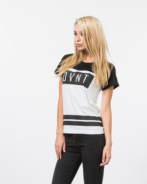 Ethos Stripe Tee - White