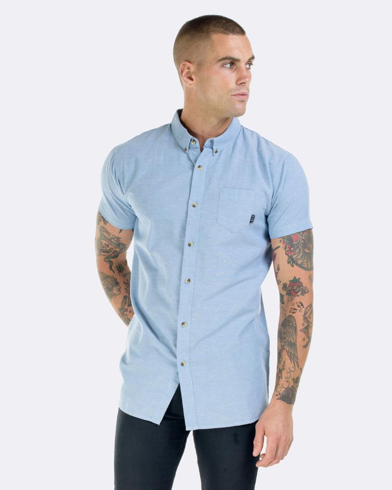 Chambray Short Sleeve Dress Shirt