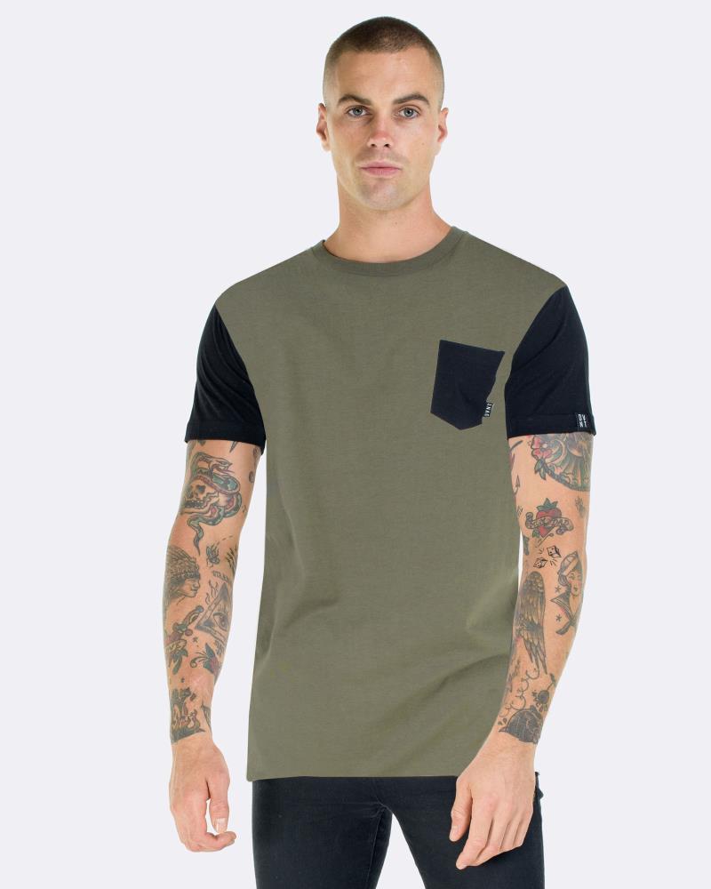 Contrast Pocket Tee - Olive
