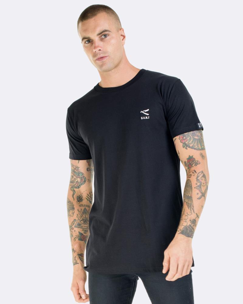 Cut Throat Embroidery Tee - Black